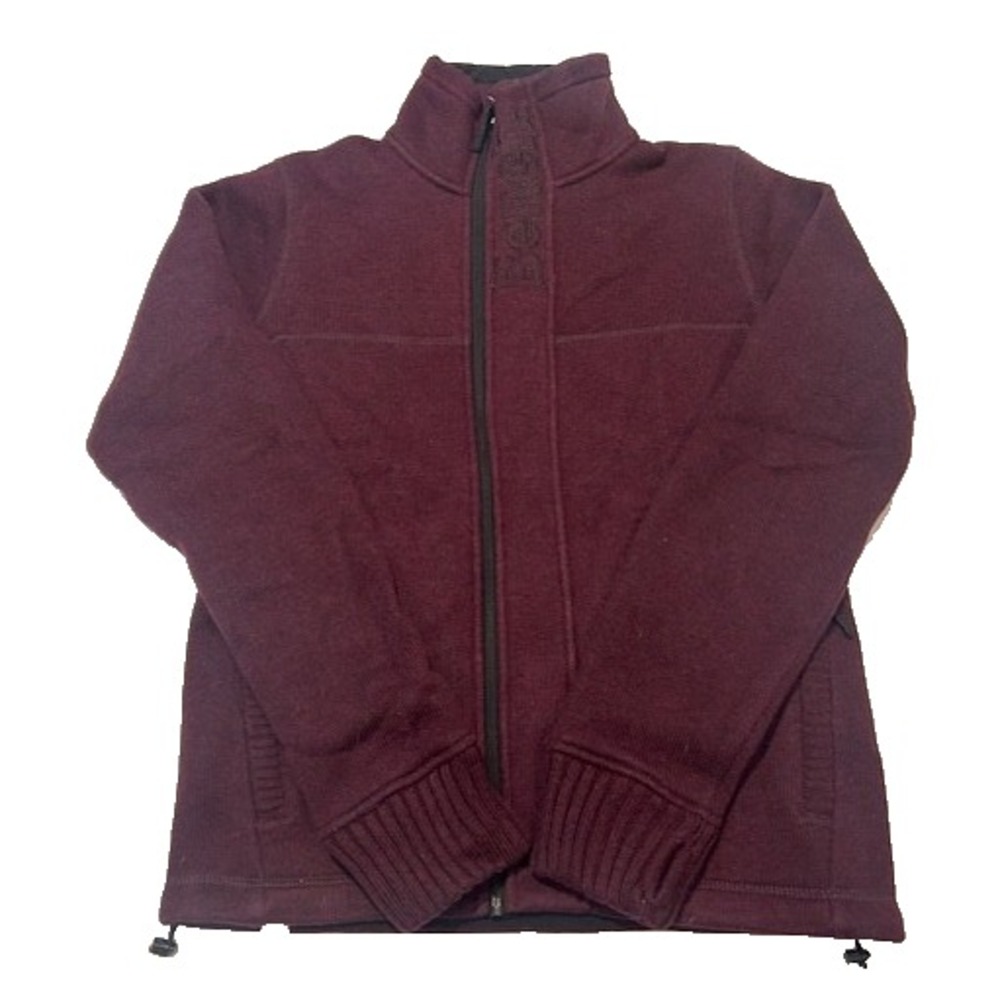 BENCH Men's Full Zip Wool Blend Heavy Jacket Zipped Pockets‎ Burgandy NWT Size M